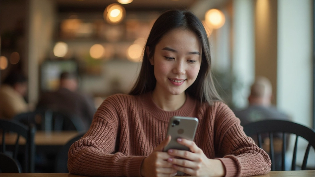 Человек использует мобильное приложение для отслеживания расходов